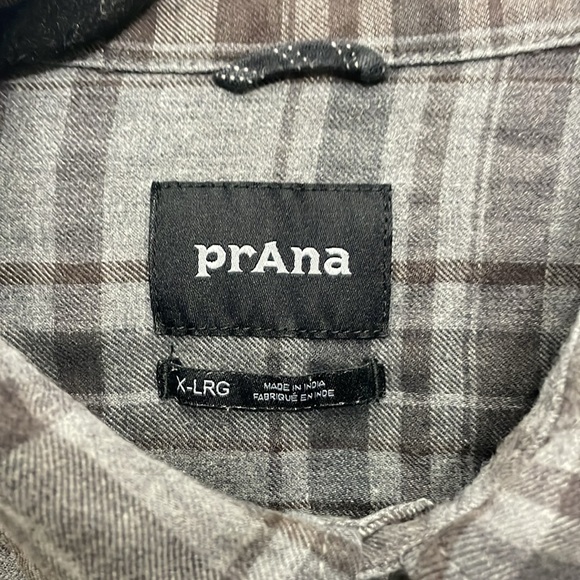 prAna button down shirt men’s XL gray - Picture 2 of 5